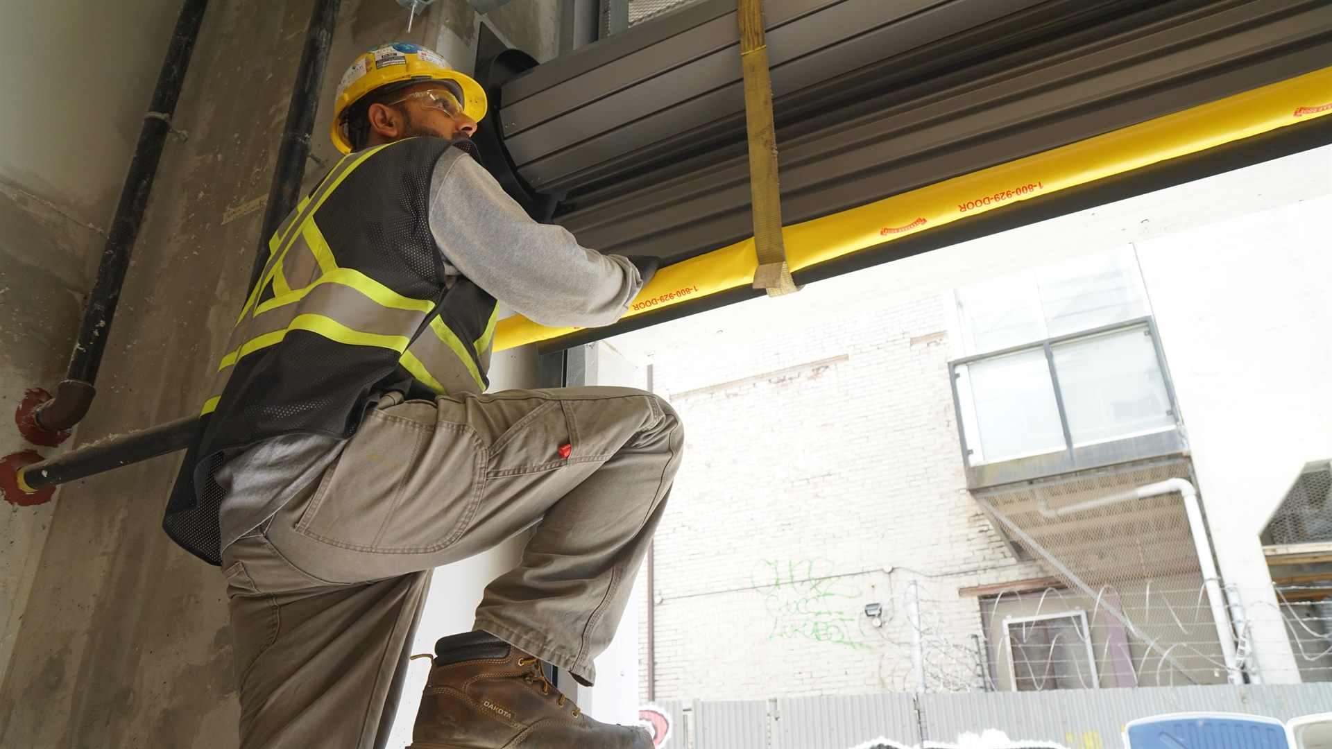 rolling steel door · commercial install