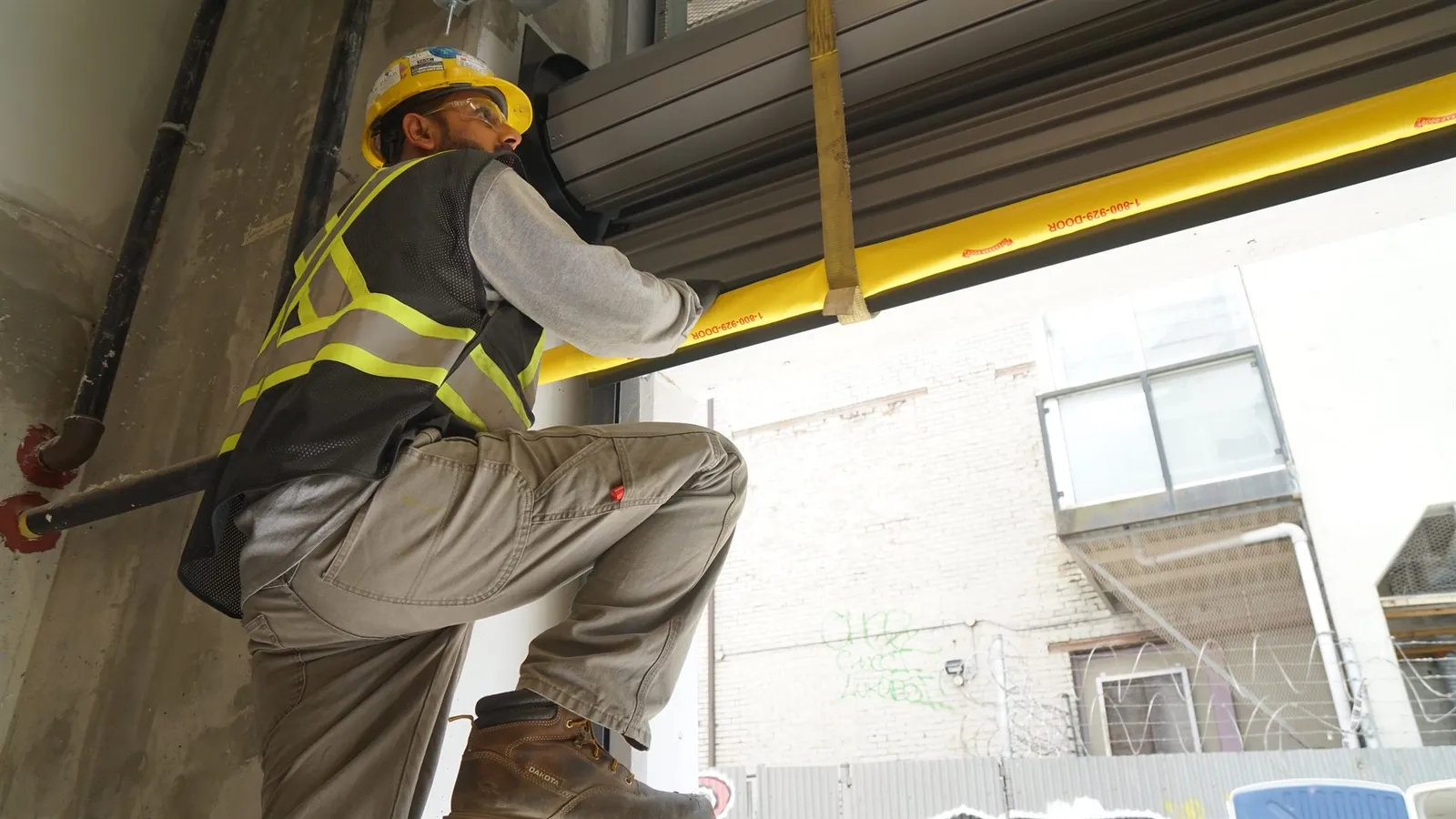 rolling steel door · commercial install